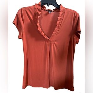Ruffle neck Blouse Size Large